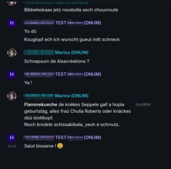 Historique des échanges