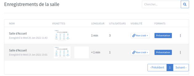 Capture d'un tableau d'enregistrements en listant 2.