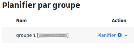 Planification par groupe